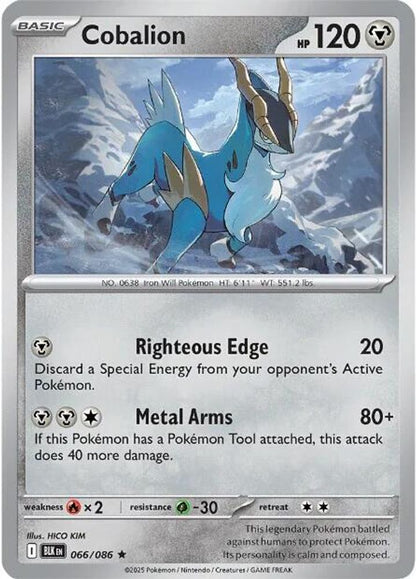 Pokemon TCG - Cobalion 066/086 Holo Black Bolt NM