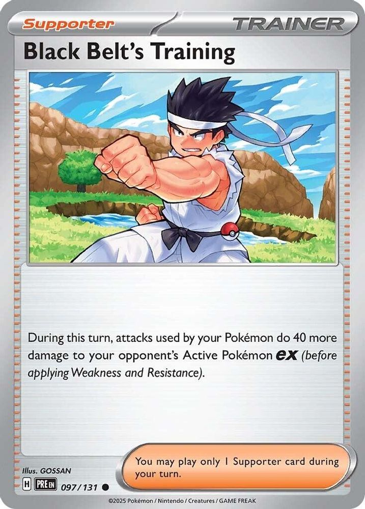 Pokemon TCG - Black Belt's Training 097/131 Prismatic Evolutions NM