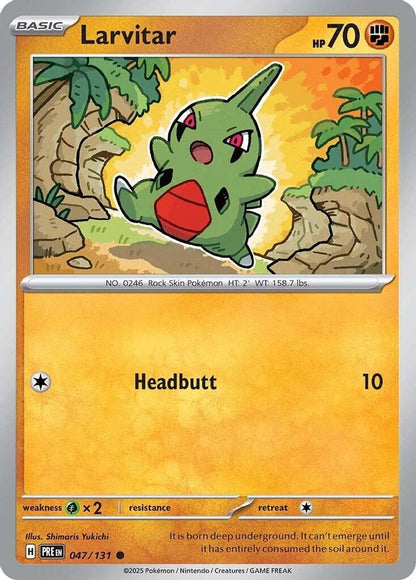 Pokemon TCG - Larvitar 047/131 Prismatic Evolutions NM