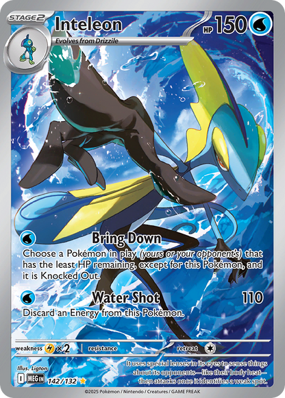 Inteleon 142/132 Mega Evolution Pokemon NM