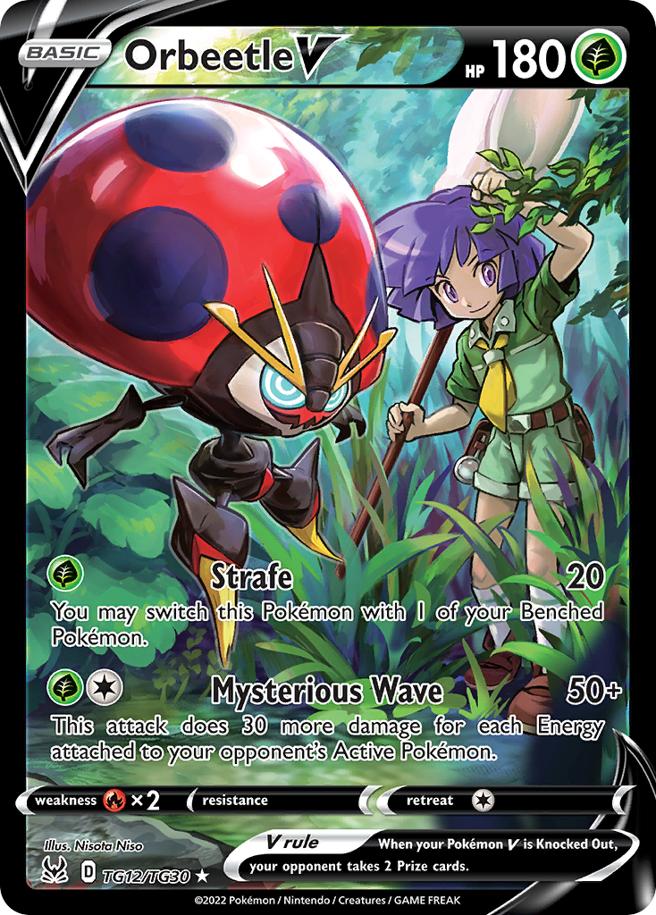 Orbeetle V TG12/TG30 Ultra Rare Lost Origin Trainer Gallery Pokemon NM