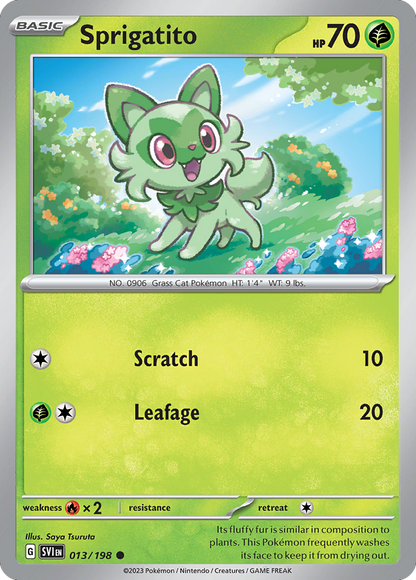 Pokemon TCG - Sprigatito 013/198 Scarlet & Violet NM