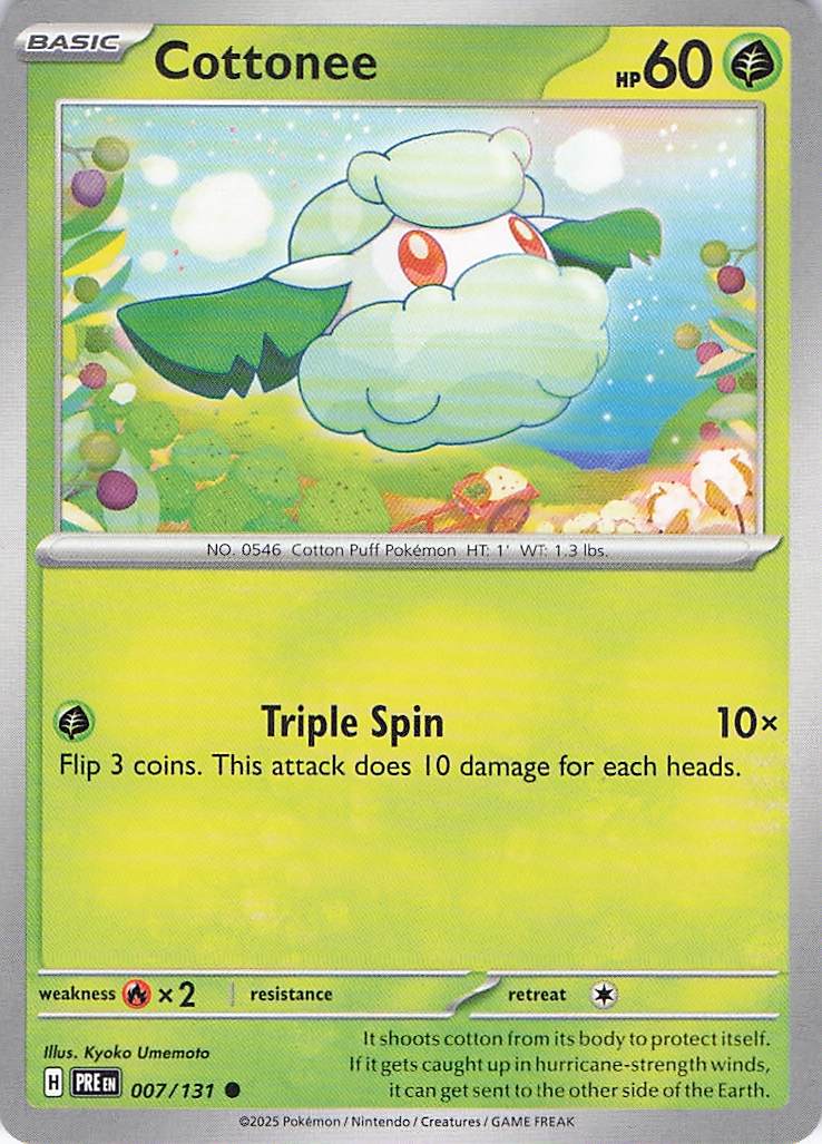 Pokemon TCG - Cottonee 007/131 Prismatic Evolutions NM