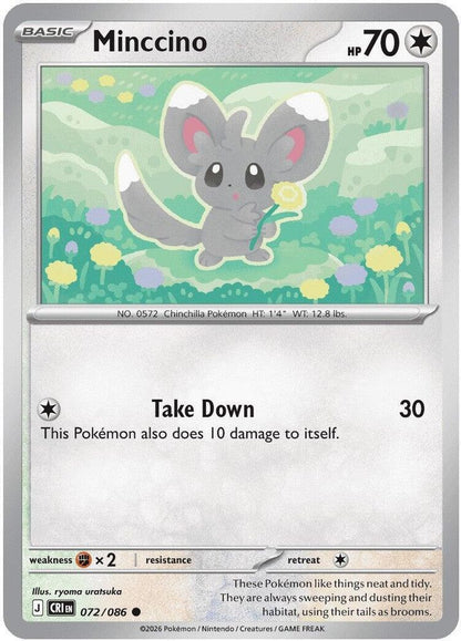 Pokemon TCG - Minccino 072/086 Chaos Rising NM