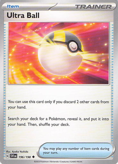 Pokemon TCG - Ultra Ball 196/198 Scarlet & Violet NM