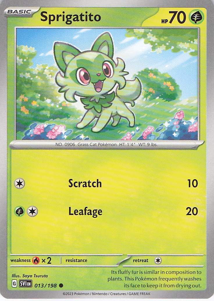 Pokemon TCG - Sprigatito 013/198 Scarlet & Violet NM