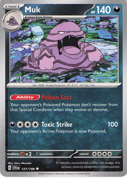 Pokemon TCG - Muk 127/198 Scarlet & Violet NM