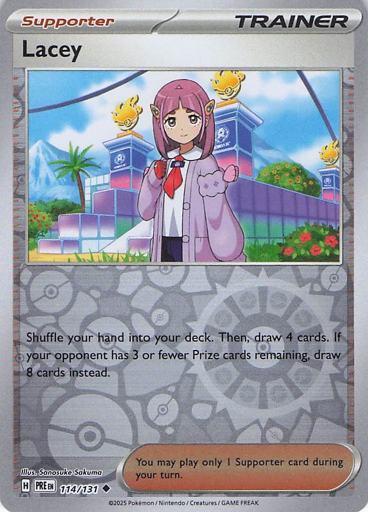 Pokemon TCG - Lacey 114/131 Prismatic Evolutions Reverse Holo NM