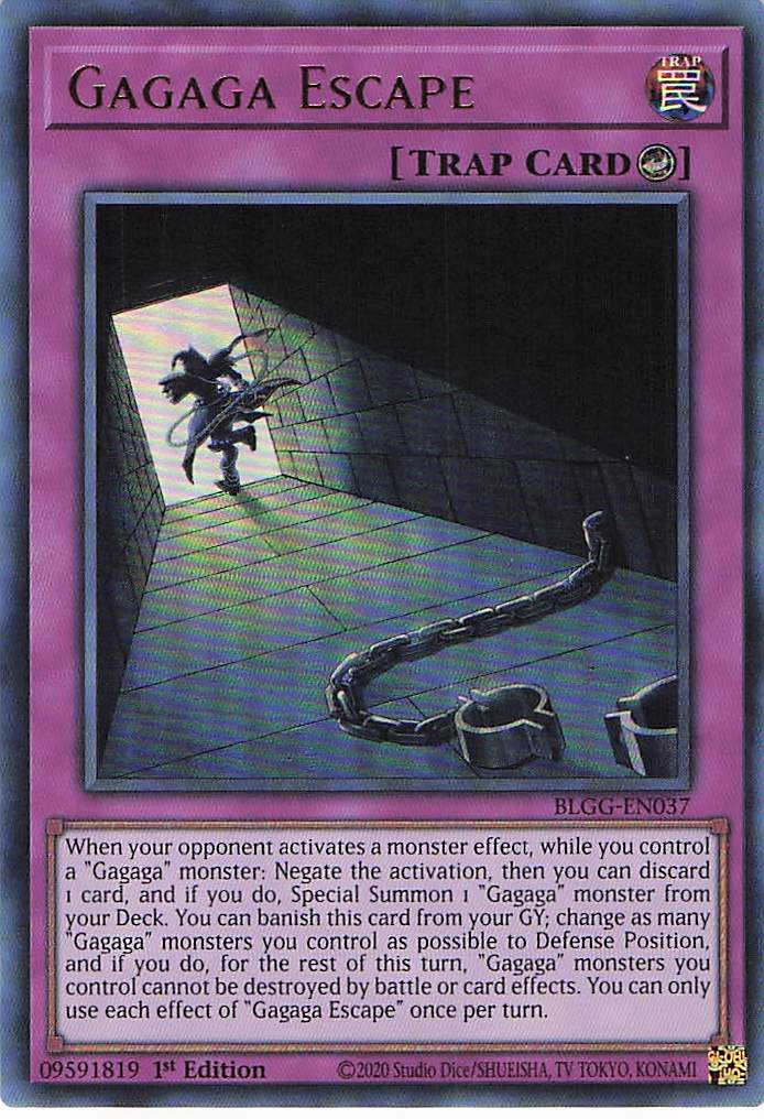 Gagaga Escape BLGG-EN037 Yu-Gi-Oh 1st Edition NM
