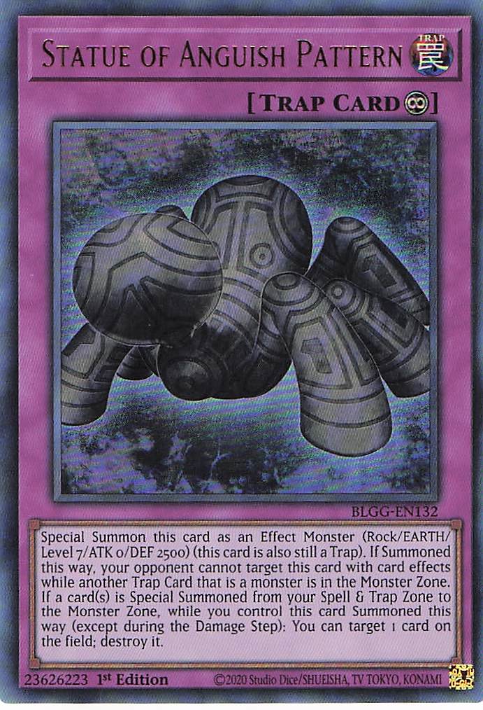 Statue of Anguish Pattern BLGG-EN132 Yu-Gi-Oh 1st Edition NM