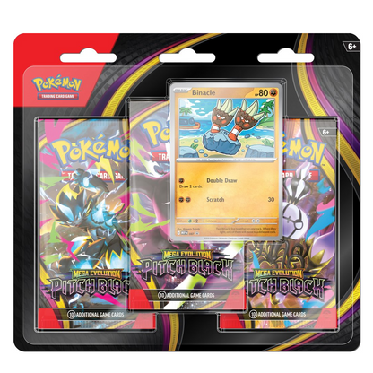 Pokemon TCG - Mega Evolution Pitch Black Three Booster Blister