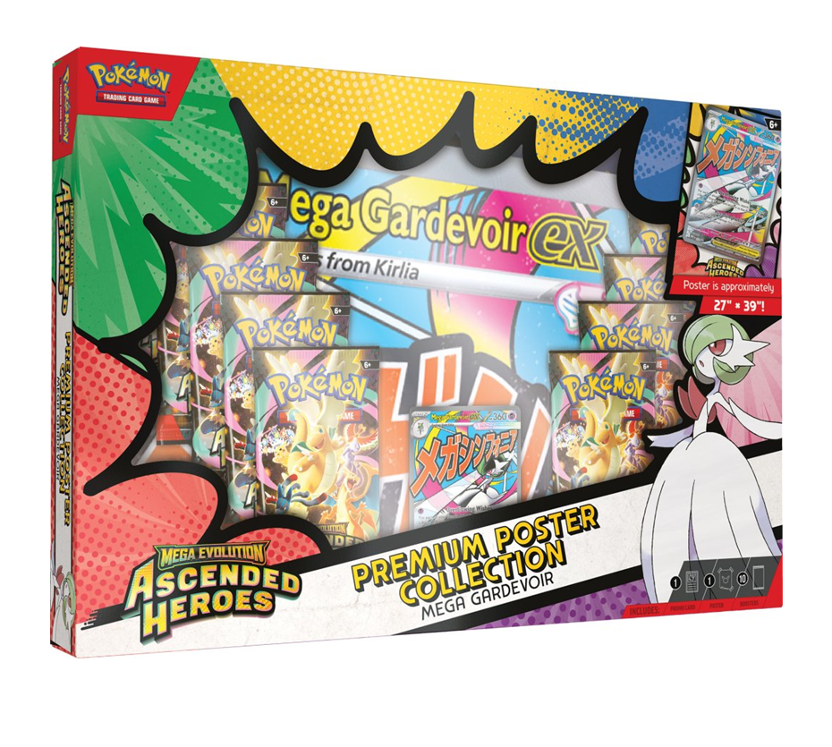 Pokemon TCG - Mega Evolution Ascended Heroes Premium Poster Collection Mega Lucario or Mega Gardevoir (Pre order 20.03.2026)