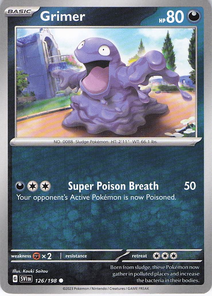 Pokemon TCG - Grimer 126/198 Scarlet & Violet NM