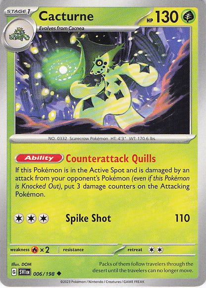 Pokemon TCG - Cacturne 006/198 Scarlet & Violet NM