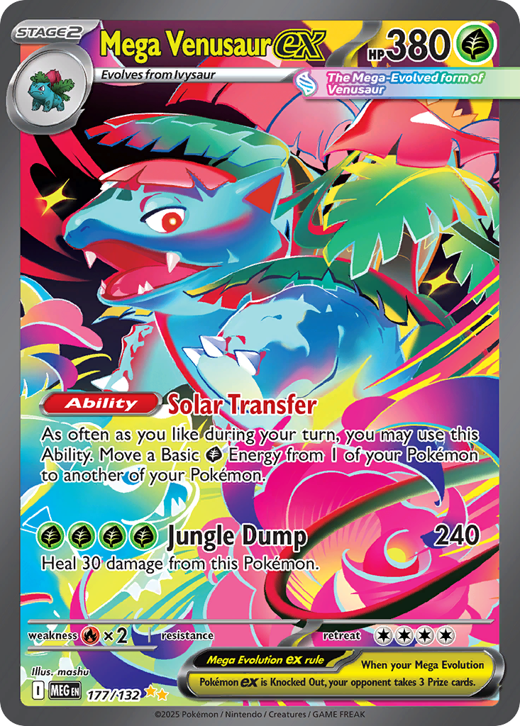 Mega Venusaur ex 177/132 Mega Evolution Pokemon NM