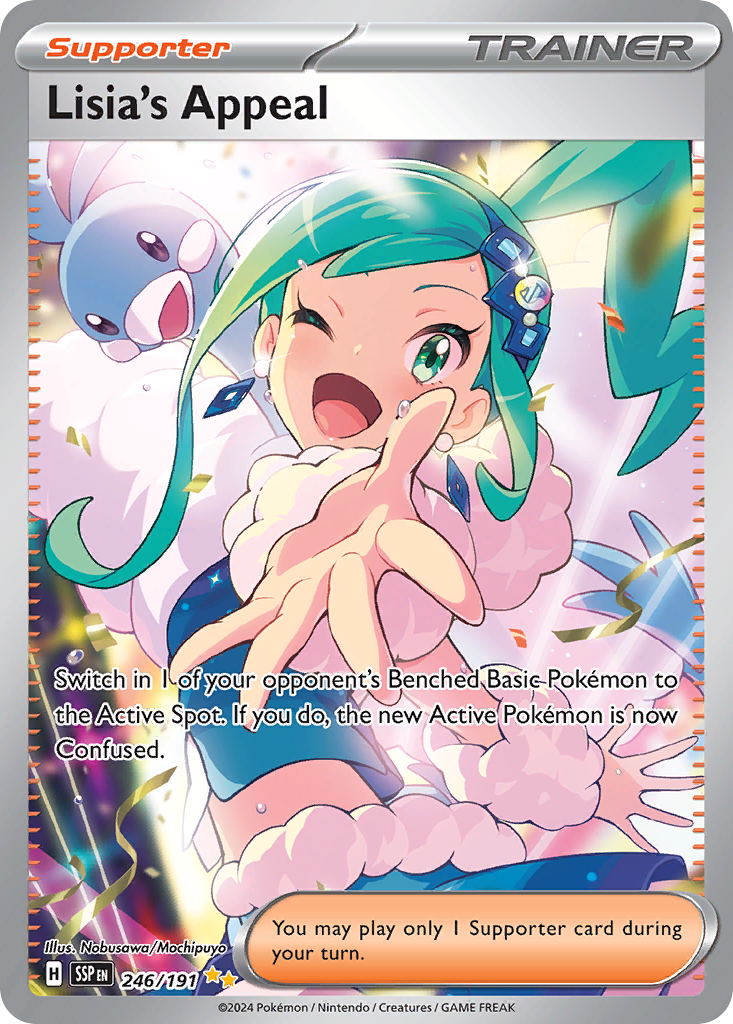 Lisia's Appeal 246/191 Special Illustration Rare Surging Sparks Pokemon Holo NM