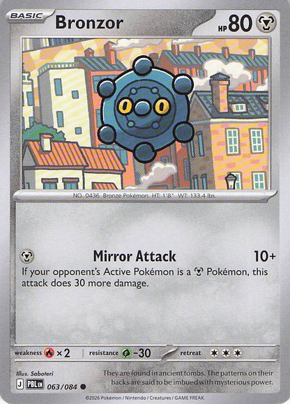 Pokemon TCG - Bronzor 063/084 Pitch Black NM