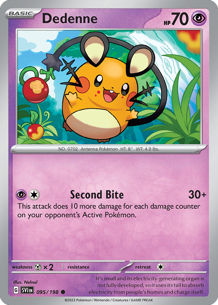 Pokemon TCG - Dedenne 095/198 Scarlet & Violet NM