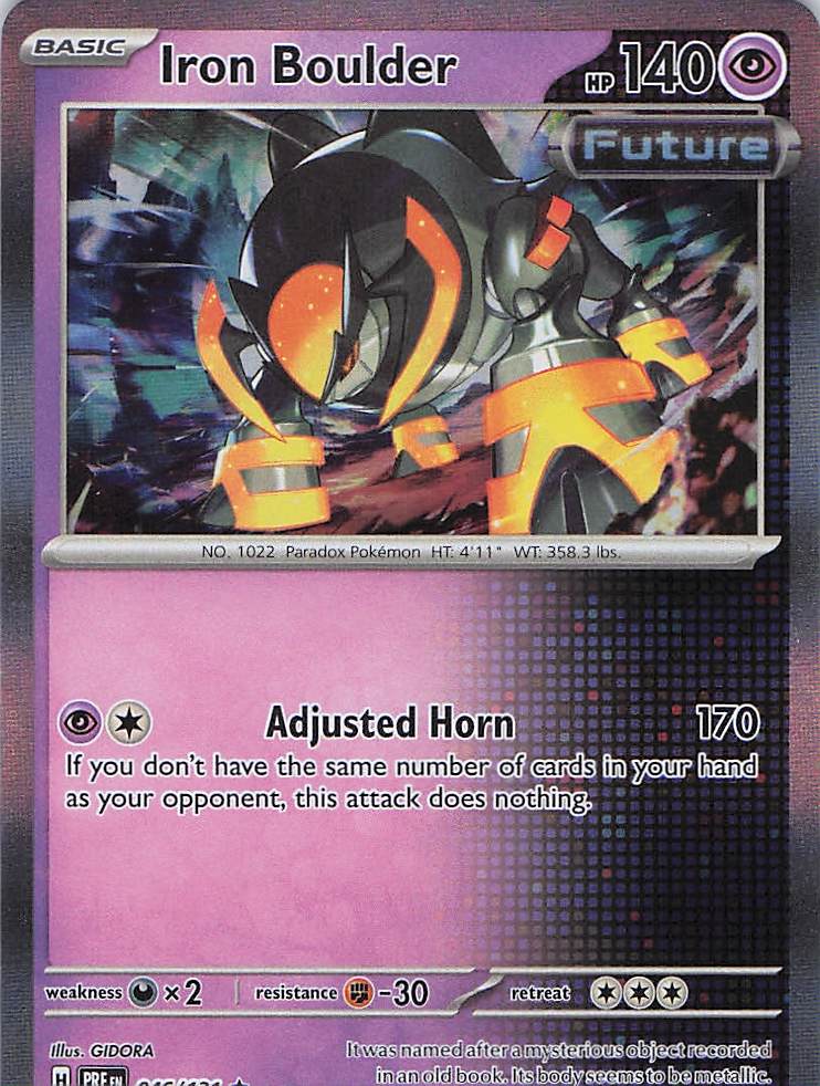 Pokemon TCG - Iron Boulder 046/131 Holo Prismatic Evolutions NM