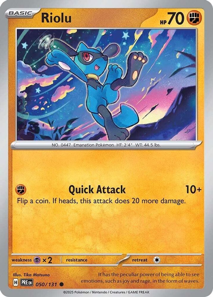 Pokemon TCG - Riolu 050/131 Prismatic Evolutions NM