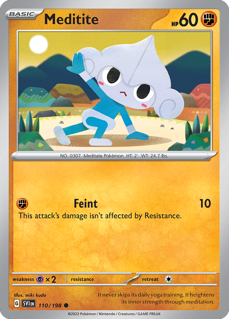 Pokemon TCG - Meditite 110/198 Scarlet & Violet NM