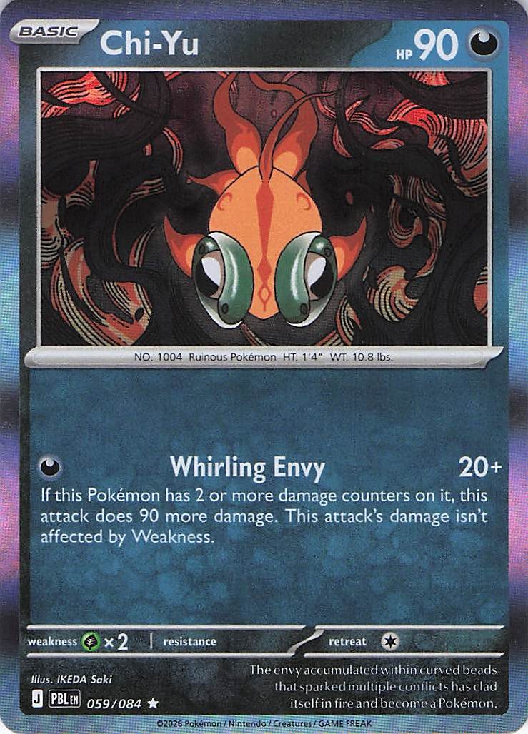 Pokemon TCG - Chi-Yu 059/084 Pitch Black Holo NM