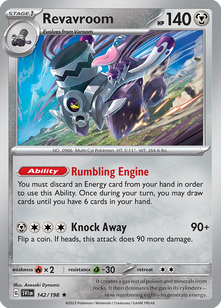 Pokemon TCG - Revavroom 142/198 Scarlet & Violet Holo NM