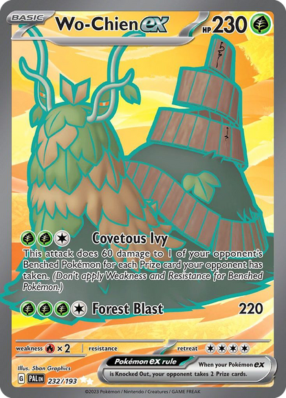 Wo-Chien ex 232/193 Paldea Evolved Pokemon NM
