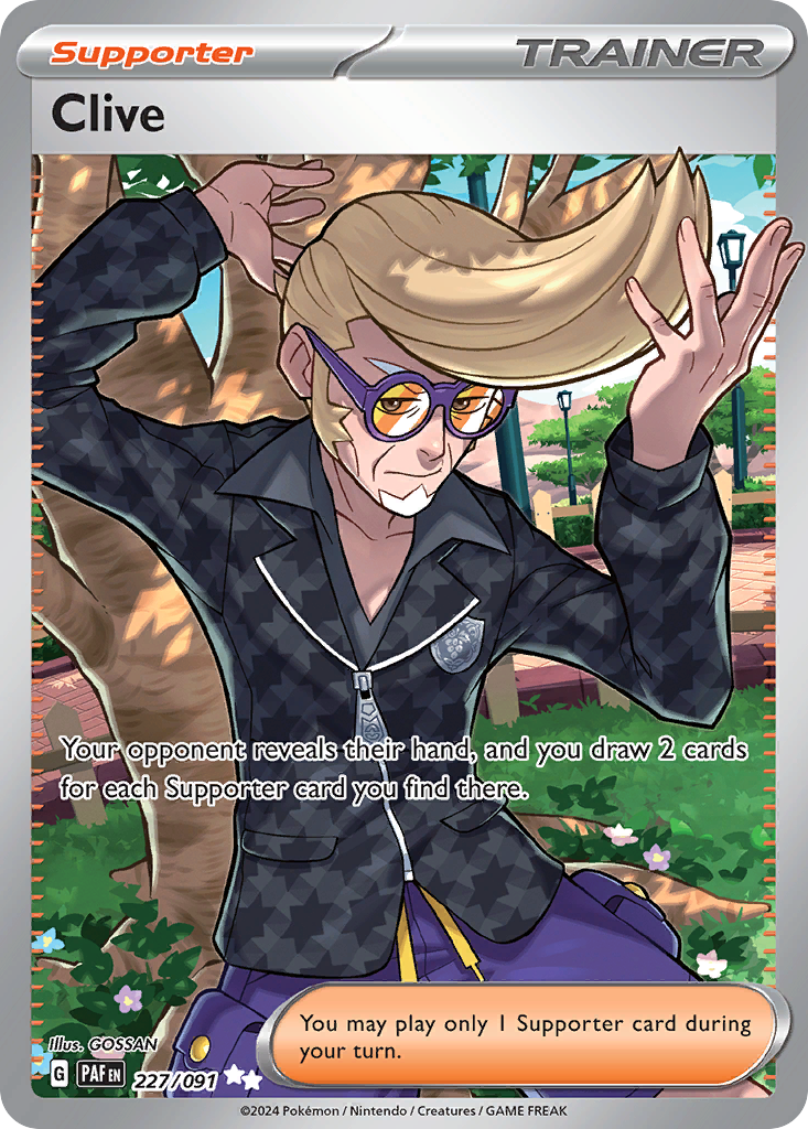 Clive 227/091 Ultra Rare Paldean Fates Pokemon NM