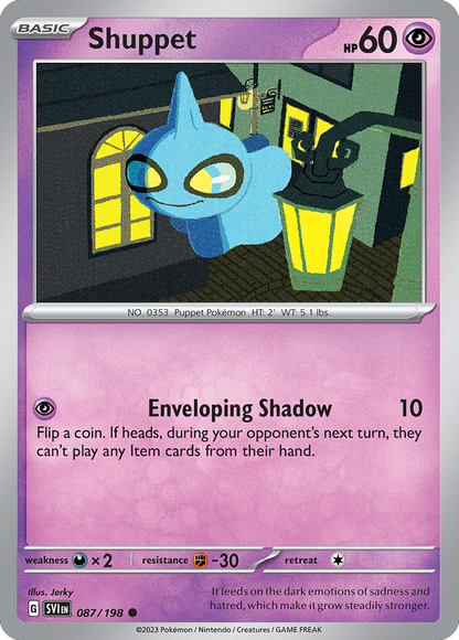 Pokemon TCG - Shuppet 087/198 Scarlet & Violet NM
