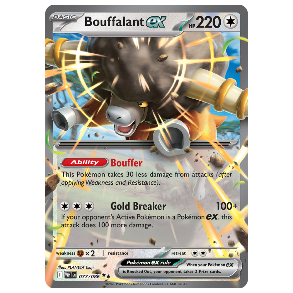Pokemon TCG - Bouffalant EX 077/086 - Double Rare NM/M [White Flare]