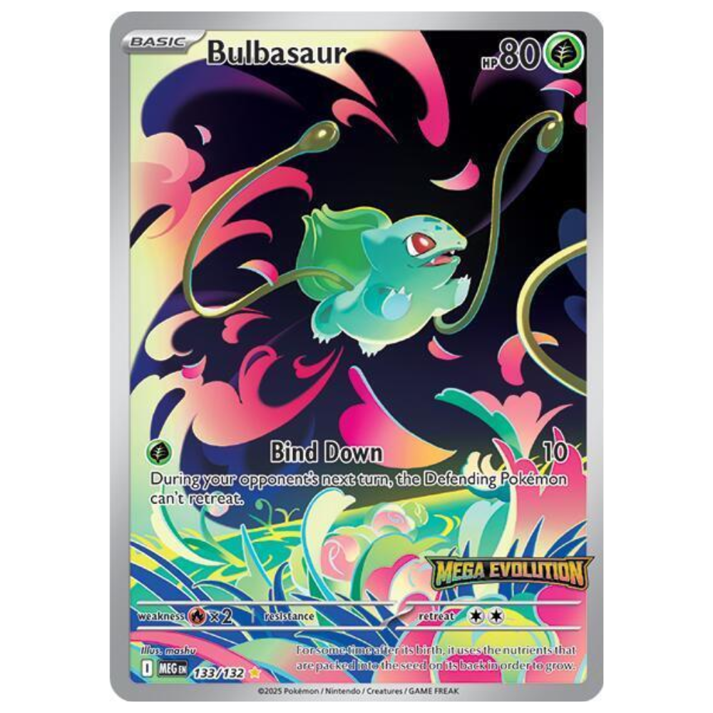 Pokemon TCG - Bulbasaur 133/132 - Mega Evolution Stamped Promo SEALED [Mega Evolution]