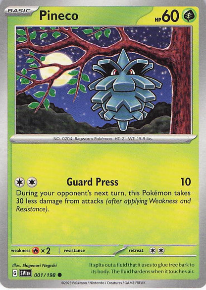 Pokemon TCG - Pineco 001/198 Scarlet & Violet NM