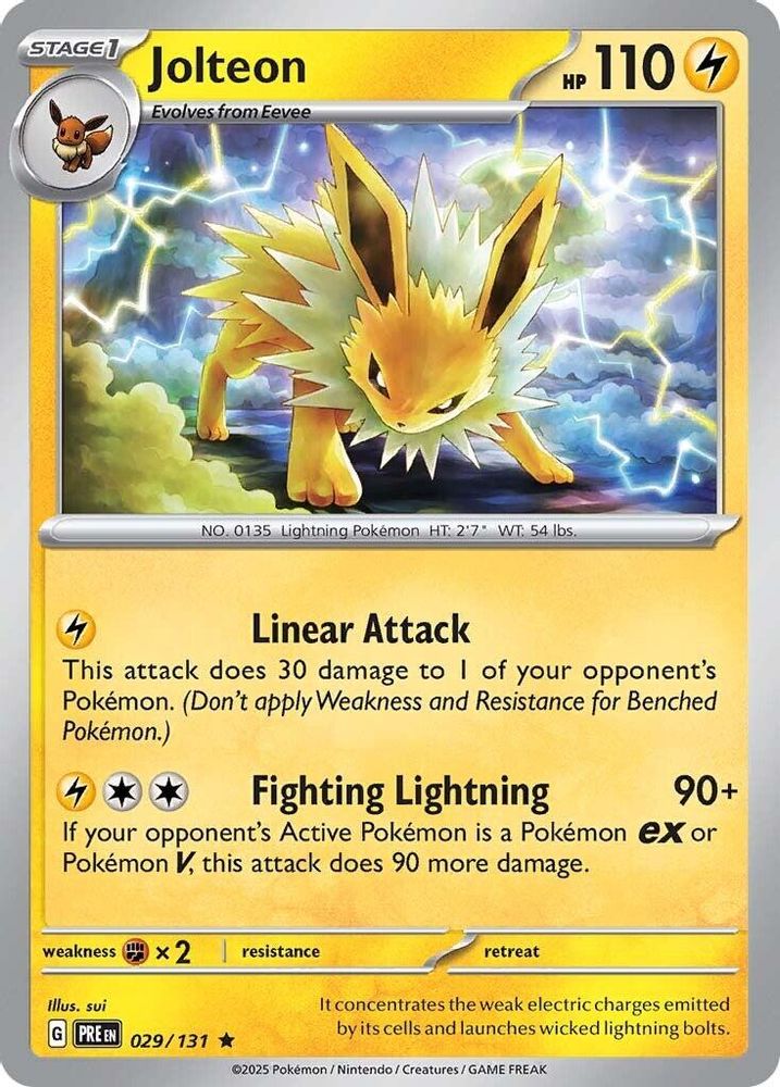 Pokemon TCG - Jolteon 029/131 Holo Prismatic Evolutions NM