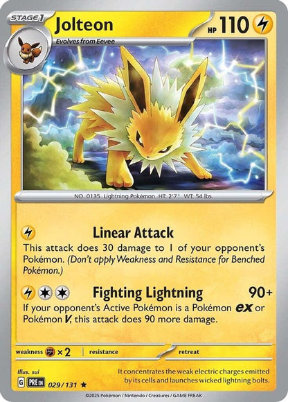 Pokemon TCG - Jolteon 029/131 Holo Prismatic Evolutions NM