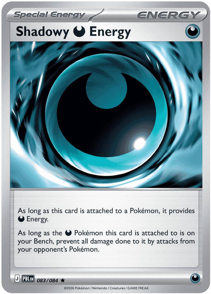 Pokemon TCG - Shadowy Darkness Energy 083/084 Holo Pitch Black NM