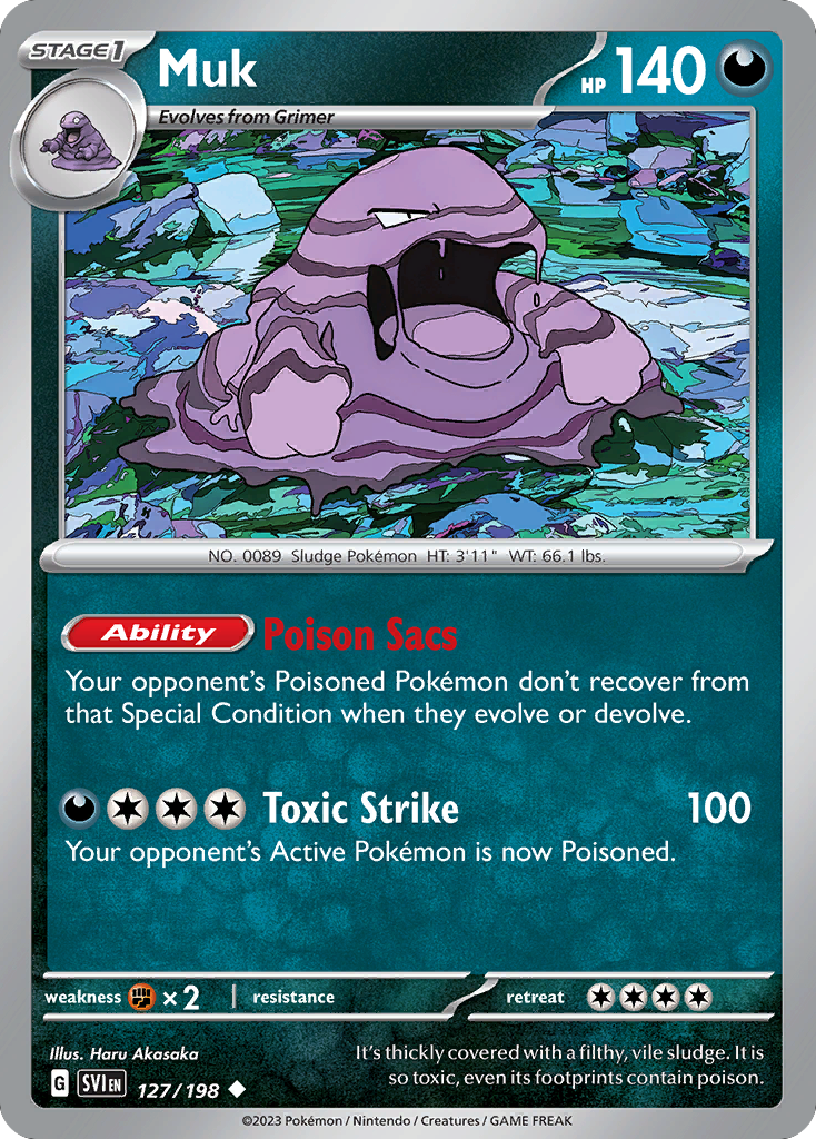 Pokemon TCG - Muk 127/198 Scarlet & Violet NM