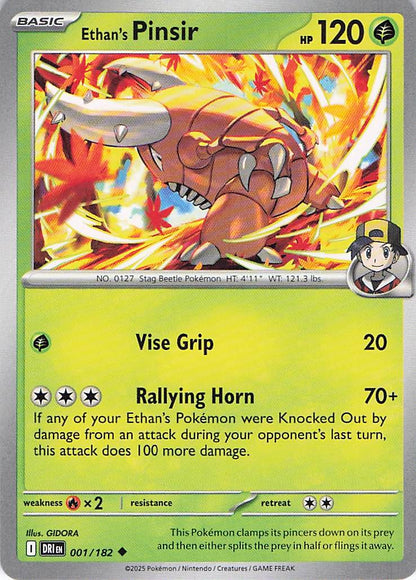 Pokemon TCG - Ethan's Pinsir 001/182 Destined Rivals NM