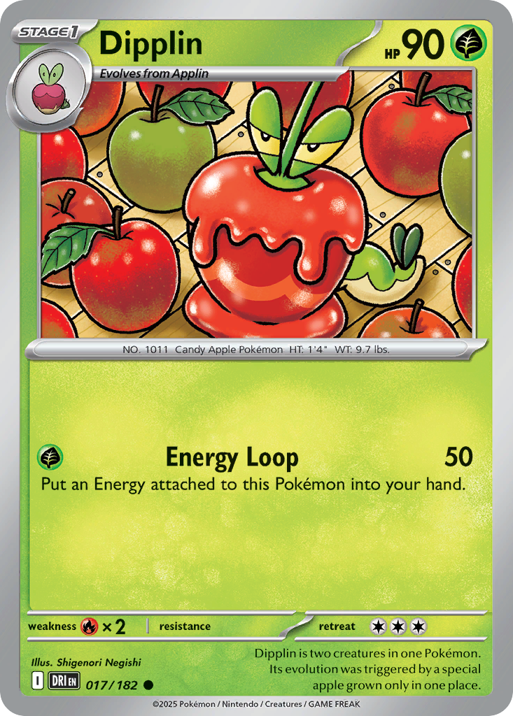 Pokemon TCG - Dipplin 017/182 Destined Rivals NM