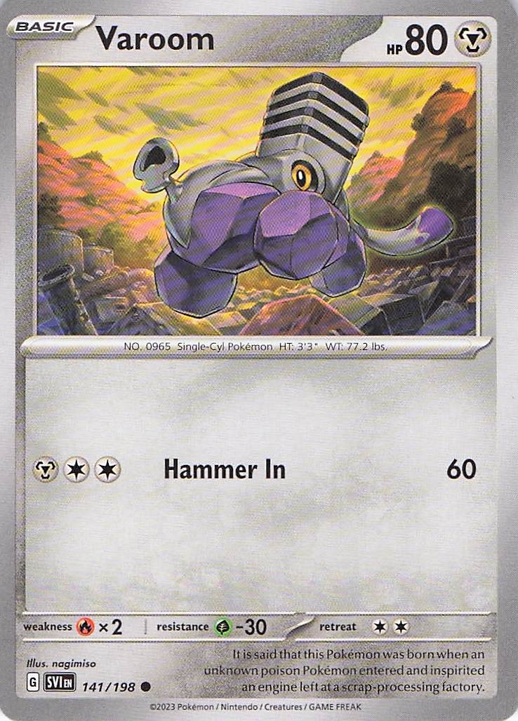 Pokemon TCG - Varoom 141/198 Scarlet & Violet NM