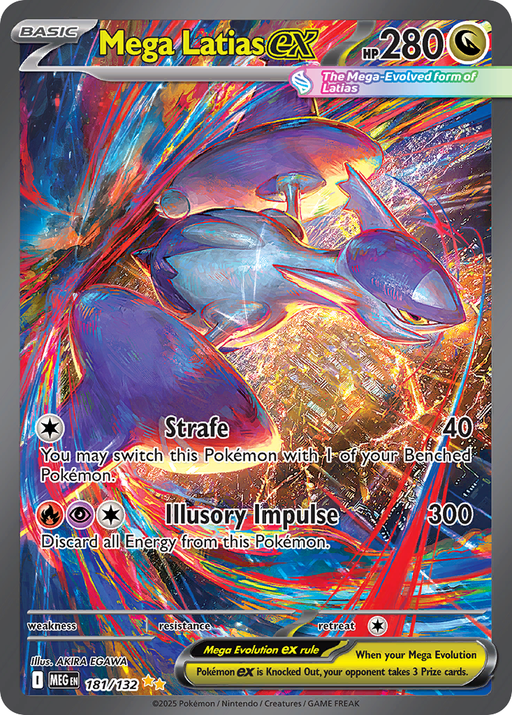 Mega Latias ex 181/132 Special Illustration Rare Mega Evolution Pokemon NM
