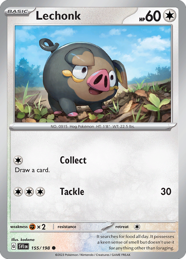 Pokemon TCG - Lechonk 155/198 Scarlet & Violet NM
