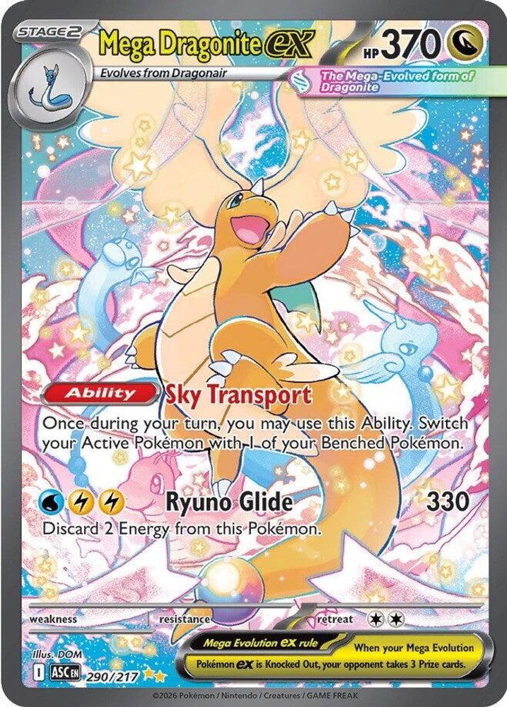 Mega Dragonite ex 290/217 Ascended Heroes Pokemon NM