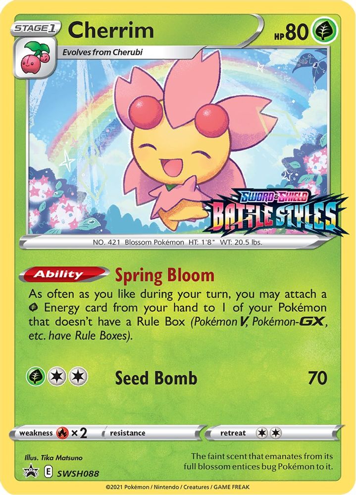 Cherrim (Prerelease) SWSH088 Promo Sword & Shield Promo Pokemon NM
