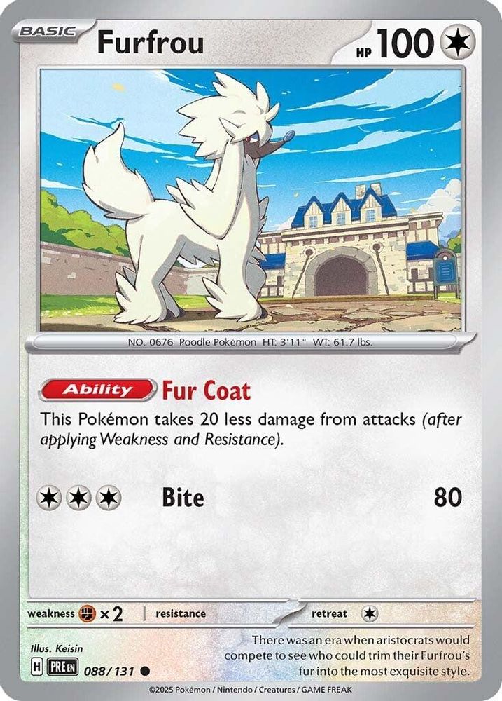 Pokemon TCG - Furfrou 088/131 Prismatic Evolutions NM