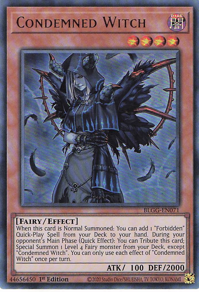Condemned Witch BLGG-EN071 Yu-Gi-Oh 1st Edition NM