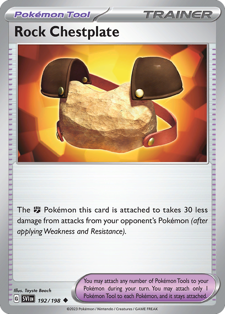 Pokemon TCG - Rock Chestplate 192/198 Scarlet & Violet NM