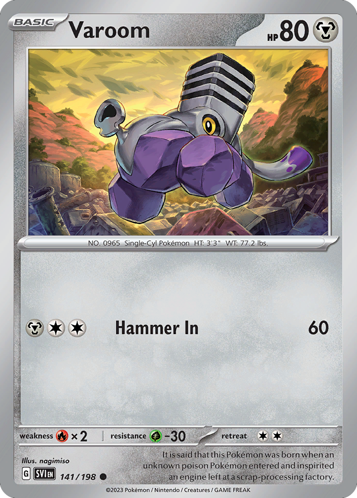 Pokemon TCG - Varoom 141/198 Scarlet & Violet NM