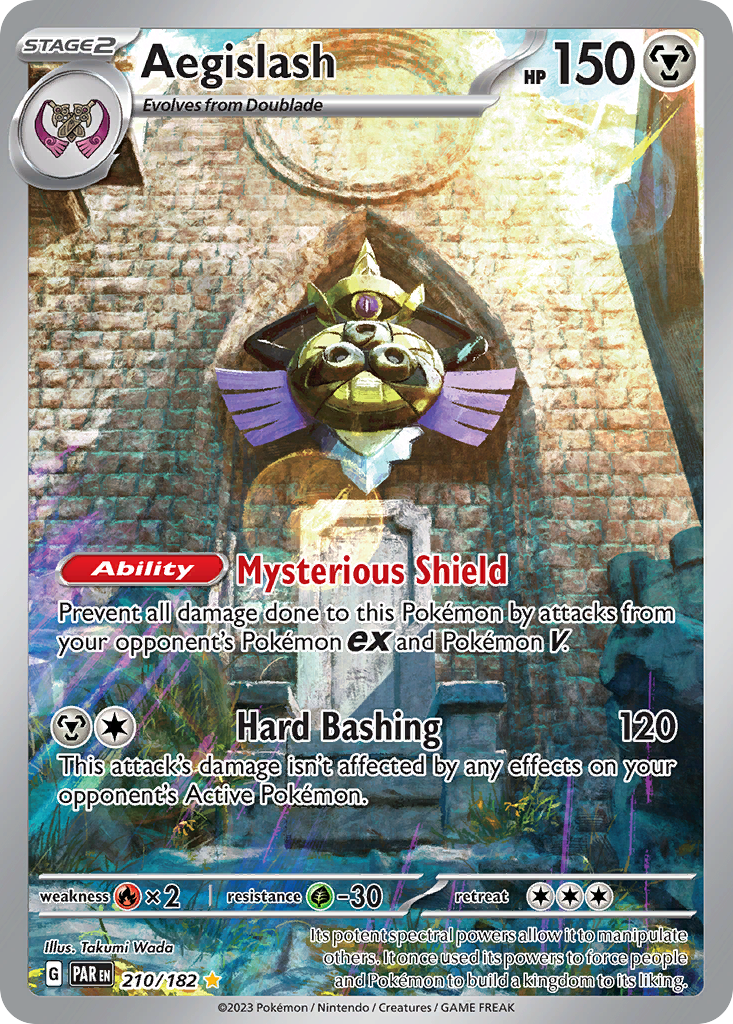 Aegislash 210/182 Illustration Rare Paradox Rift Pokemon Holo Near Mint