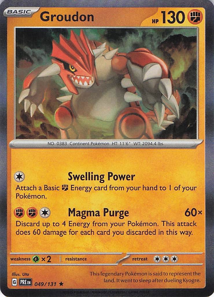 Pokemon TCG - Groudon 049/131 Holo Prismatic Evolutions NM